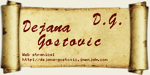 Dejana Gostović vizit kartica